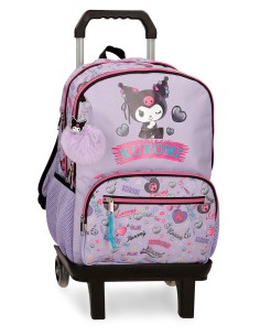 MOCHILA ADAP. 44CM 2C. C/CARRO. KUROMI RETROPOP